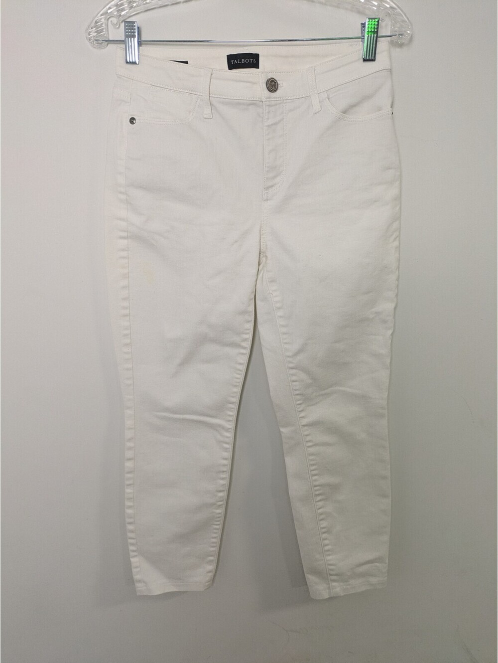 Talbots White Denim Jeggings – Size 4P Petite High Rise Cropped Skinny Jeans